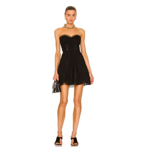Charo Ruiz Ibiza Ava Mini Dress Black - Picture 1 of 4